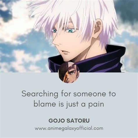 Gojo Satoru quotes | Anime quotes, Anime, Anime galaxy