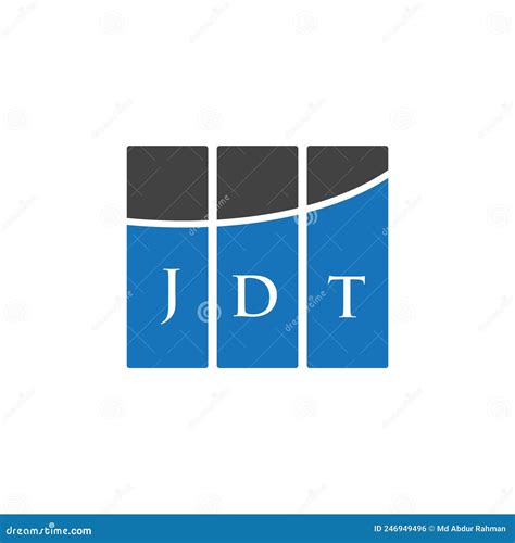 JDT Letter Logo Design on WHITE Background. JDT Creative Initials ...