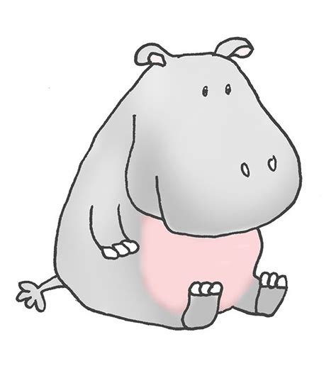 Cartoon Hippo Clipart | Cartoon hippo, Hippo drawing, Cute hippo