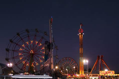 Carnival Rides At Night Free Stock Photo - Public Domain Pictures