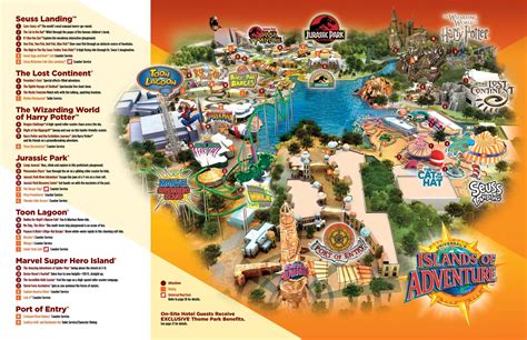 Universal Studios Parks Map Islands Of Adventure at Universal Studios