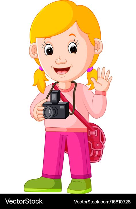 Cartoon character - photographer Royalty Free Vector Image