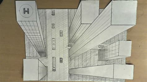 Skyscraper Drawing Perspective