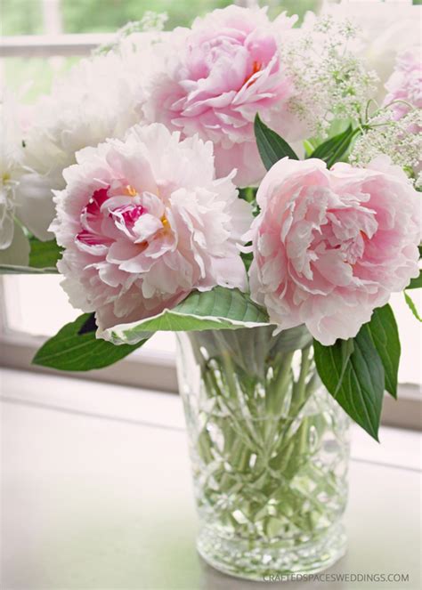 Crafted Spaces Weddings: Romantic DIY Peony Wedding Arrangement