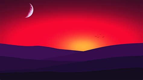 Sunset Moon 4K Wallpapers | HD Wallpapers