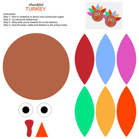 Thanksgiving Cutouts - 14 Free PDF Printables | Printablee