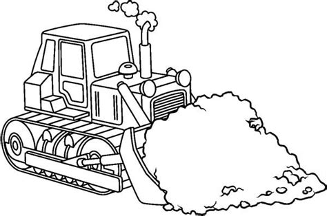 Bulldozer / Mecanic Shovel (Transportation) – Free Printable Coloring Pages