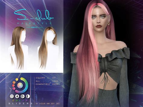 The Sims Resource - Straight long Highlight hair(Nadia II)