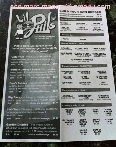 Online Menu of Lil Phils Grill Restaurant, New Orleans, Louisiana, 70170 - Zmenu