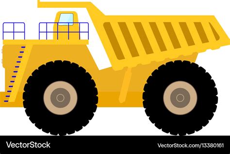 Cartoon big heavy dump truck Royalty Free Vector Image