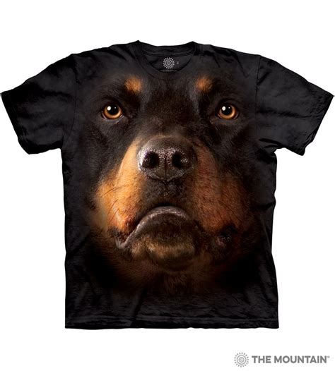 The Mountain Adult Unisex T-Shirt - Rottweiler Face