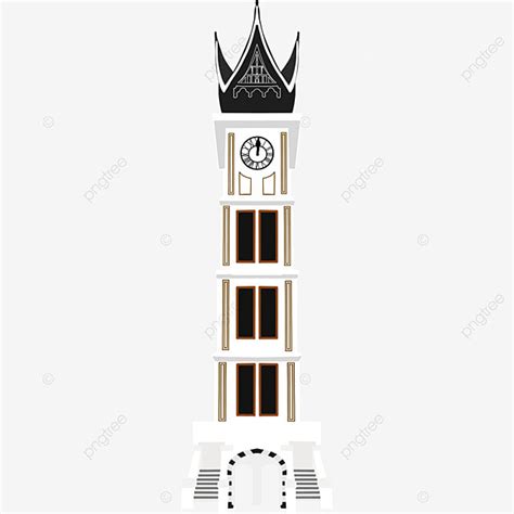 Building Cities Clipart Transparent Background, Clipart Building Gadang Clock In Padang City ...