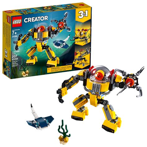 LEGO Creator Underwater Robot and Submarine Toy Building Kit 31090 ...