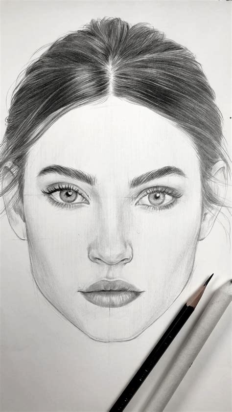 How to draw a front face face proportions by nadia coolrista – Artofit