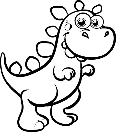 Cute Dinosaur Coloring Pages For Kids - Coloring Home