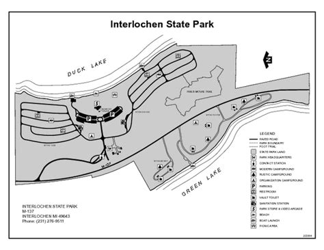 Interlochen State Park, Michigan Site Map | State parks, Interlochen ...