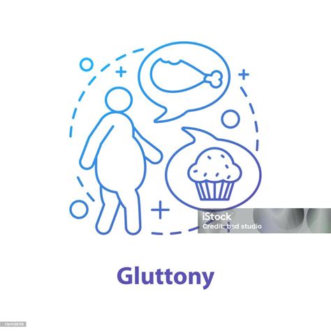 Gluttony Icon Stock Illustration - Download Image Now - Concepts ...