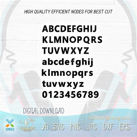 Tiktok Fonts Bundle SVG All in one Alphabet and Numbers Tik Tok 3 style and free headphones ...