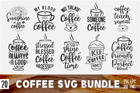 Funny Coffee SVG PNG Design Bundle Graphic by creativesvg · Creative ...