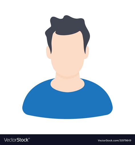 Avatar men icon on a white background Royalty Free Vector