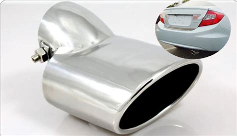 FUNDUOO Stainless Steel Exhaust Muffler Tip End Pipe for Honda Civic 2012 2013 2014 Free Drop ...