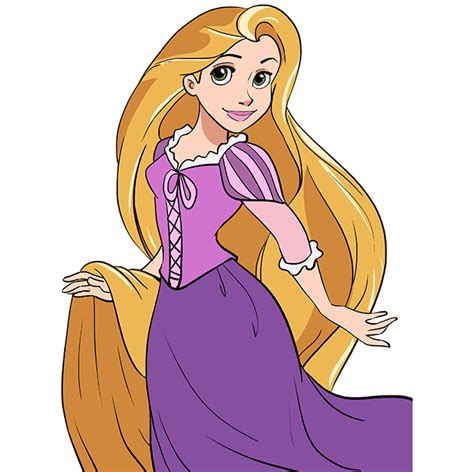 Rapunzel From Tangled Full Body Drawing