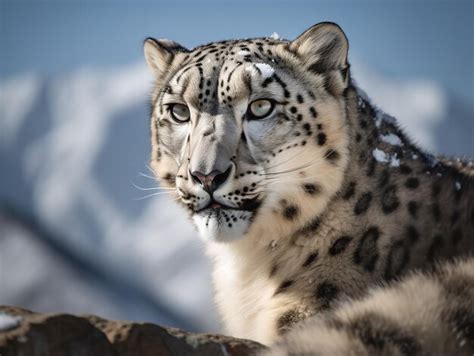 Premium AI Image | The Solitude of the Snow Leopard in the Himalayas