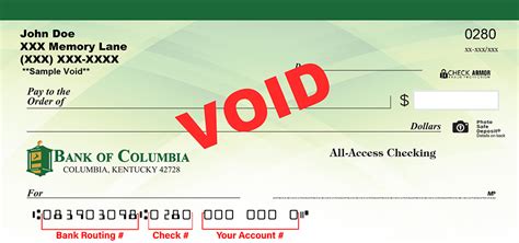 What is Bank of Columbia’s ROUTING NUMBER? Where is it on my check? – Bank of Columbia