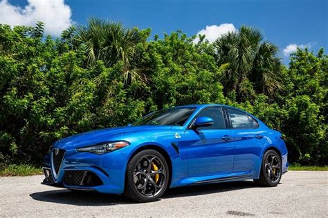 2018 Alfa Romeo Giulia Quadrifoglio 5223 Miles Misano Blue Metallic 4d Sedan V6