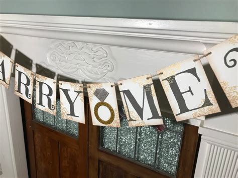 Will You Marry Me Banner Marriage Proposal Rustic Marry Me | Etsy