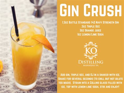 Gin Crush - KO Distilling Craft Spirits Cocktails