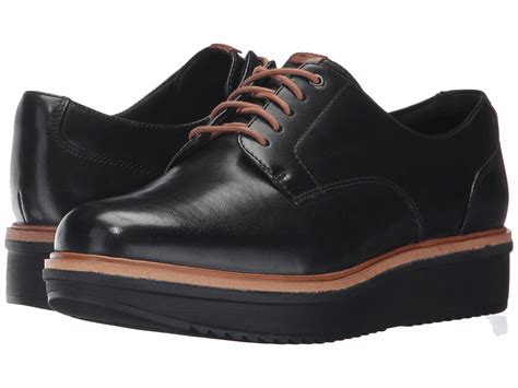 Lyst - Clarks Teadale Rhea (black Leather) Women's Lace Up Casual Shoes in Black