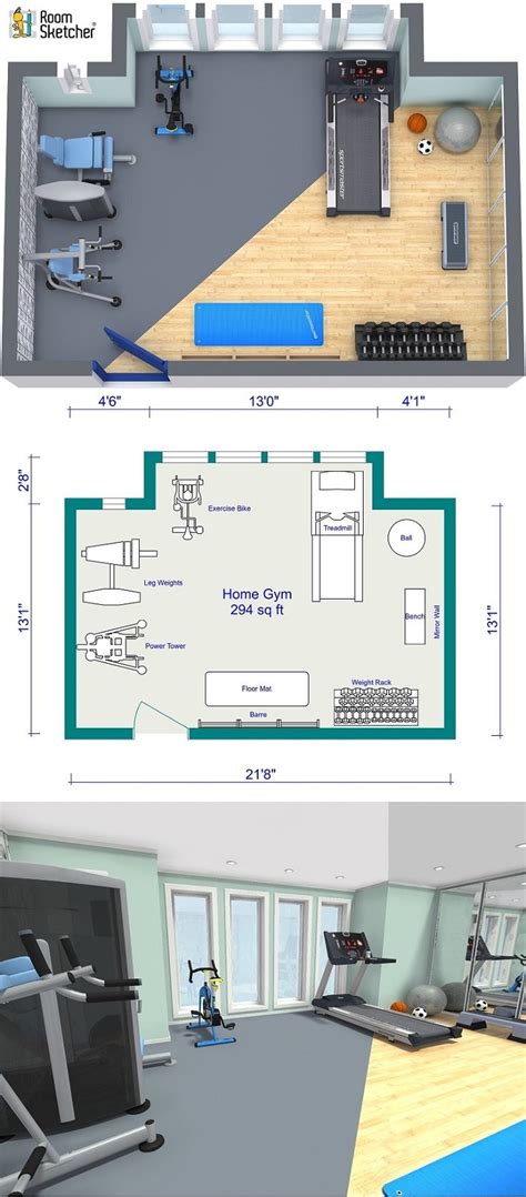 Small Home Gym Floor Plan