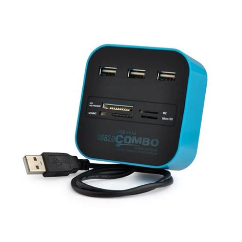 COMBO Multi function USB2.0 Card Reader with HUB Splitter SD Hub-in USB ...