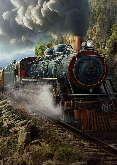 steam train in the mountains - Puzzle Factory