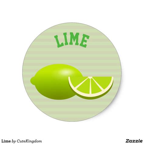 Lime Classic Round Sticker Round Stickers, Lime, Zazzle, Illustration, Classic, Round Labels ...