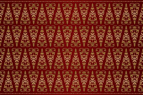 Malay Riau Batik Songket, Weaving Corak Motif Pucuk Rebung, Melayu patterns red silky background ...