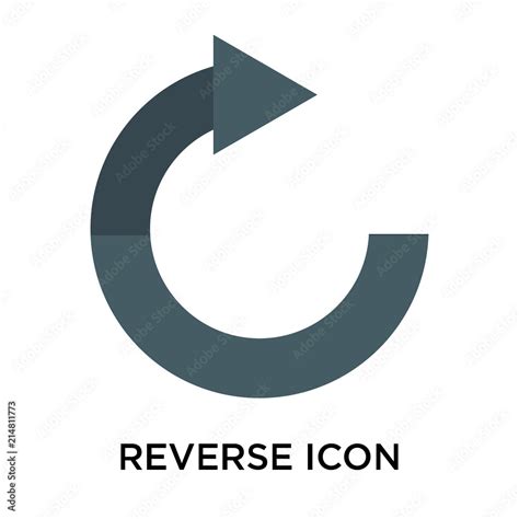 Reverse icon vector sign and symbol isolated on white background, Reverse logo concept Stock ...