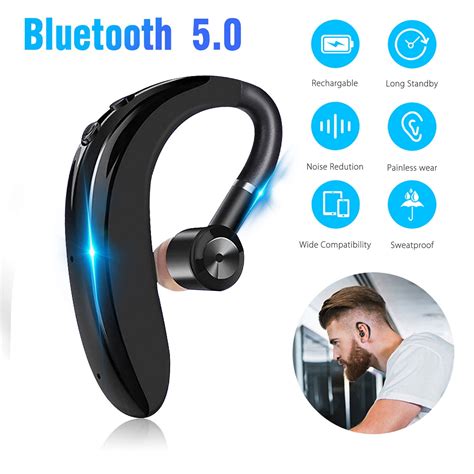 Bluetooth Headset, Wireless Earpiece Bluetooth 5.0 for Cell Phones, In-Ear Piece Hands Free ...