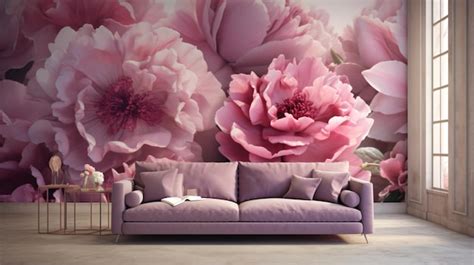 Premium AI Image | 3d floral wallpaper for walls