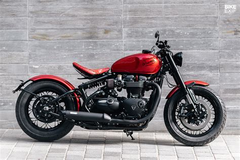 Red Hot: A bobbed Bonneville Bobber hot rod from Paris | Bike EXIF