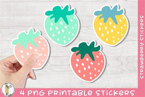 Strawberry Printable Stickers