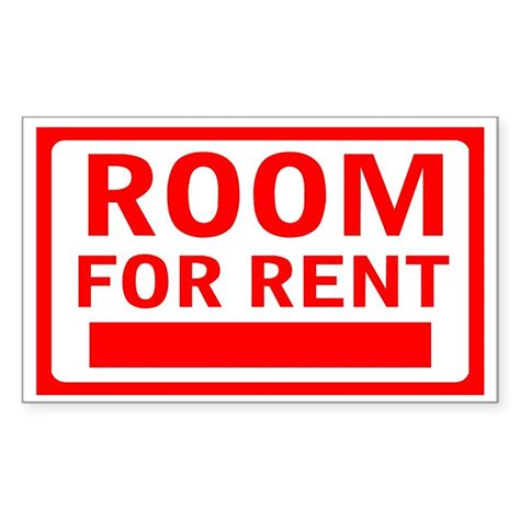 ROOM FOR RENT Sign Rectangle Decal by theinternetmall