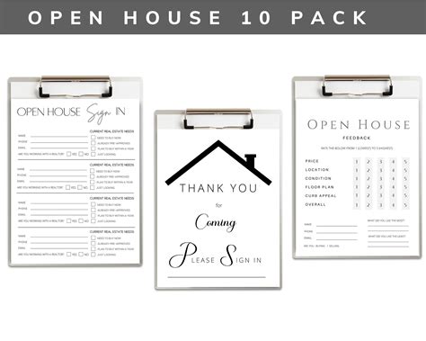 Open House Feedback Form Sheet Template Real Estate Marketing Editable Canva Template Realtor ...