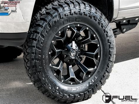 Dodge Ram 2500 Fuel Assault D546 Wheels Black & Milled