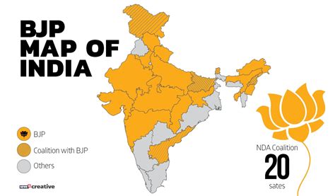 India Map With Bjp Ruled States - United States Map