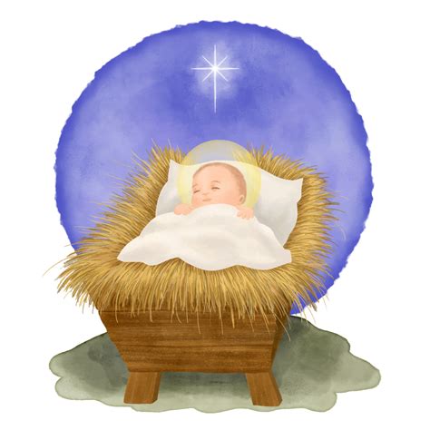 Baby Jesus in the manger, symbol of Christianity, Nativity 4609716 Vector Art at Vecteezy