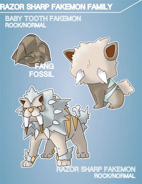 Contest Entry: Fossil Fakemon Family (Fang) by MCLemonadestand on DeviantArt