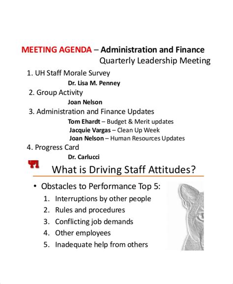 9+ Staff Meeting Agenda Templates – Free Sample, Example Format Download