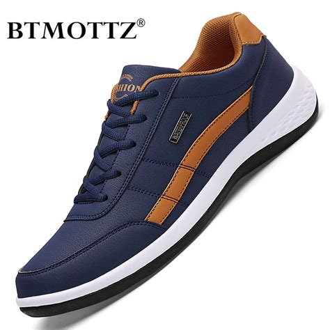 Leather Men Shoes Luxury Brand England Trend Casual Shoes Men Sneakers Italian Breathable ...